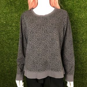 J. Crew Leopard Print Raglan Sweatshirt